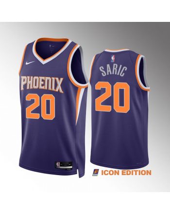 Dario Saric 20 Phoenix Suns Purple 2022-23 Icon Edition Men Jersey Swingman