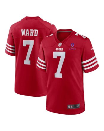 Charvarius Ward 7 San Francisco 49ers 2024 Pro Bowl Patch Game Men Jersey - Scarlet