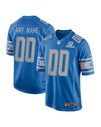 Detroit Lions 2024 Divisional Patch Game Men Custom Jersey - Blue