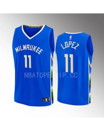 Milwaukee Bucks Brook Lopez 11 City Edition Jersey 2022-23 Fastbreak Royal