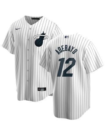 Bam Adebayo 12 Miami Heat x NY Yankees Baseball Men Jersey - White