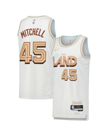 Donovan Mitchell 45 Cleveland Cavaliers Swingman Men Jersey - City Edition - White