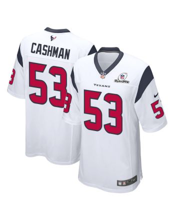 Blake Cashman 53 Houston Texans 2023 Playoffs Patch Game Men Jersey - White