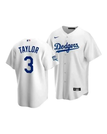 Men's Los Angeles Dodgers Chris Taylor 3 2020 World Series Champions White Home Jersey