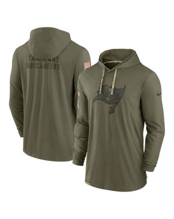 Men Tampa Bay Buccaneers 2022 Salute to Service Tonal Pullover Hoodie - Olive