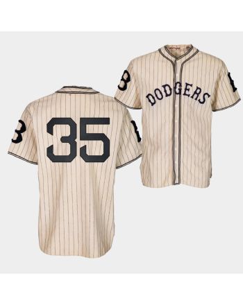 Brooklyn Dodgers Cody Bellinger 1933 Heritage 35 Gold Pinstripe Jersey