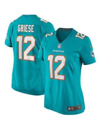 Bob Griese 12 Miami Dolphins Women Game Retired Jersey - Aqua