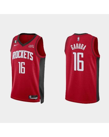 Houston Rockets 16 Usman Garuba 2022-23 Icon Edition Red Men Jersey