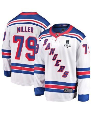 K'Andre Miller 79 New York Rangers Stanley Cup 2023 Playoffs Patch Away Breakaway Men Jersey - White