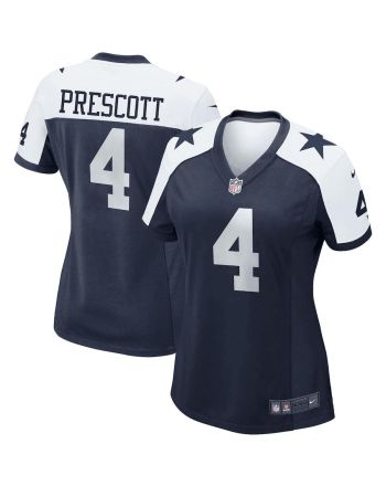 Dak Prescott 4 Dallas Cowboys Women's Alternate Game Team Jersey - Navy