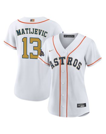 J.J. Matijevic 13 Houston Astros 2023 Women Jersey - White/Gold