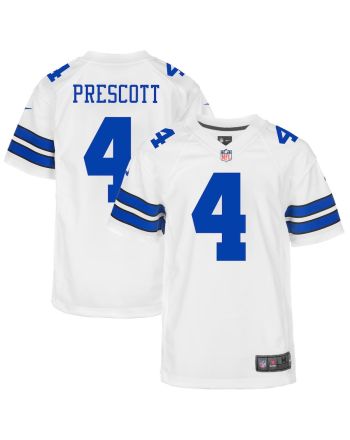 Dak Prescott 4 Dallas Cowboys Youth Game Jersey - White