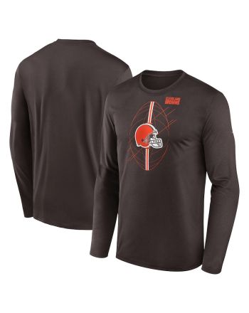 Cleveland Browns Legend Icon Long Sleeve T-Shirt - Brown