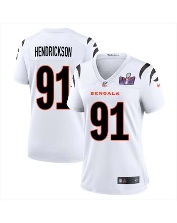 Trey Hendrickson 91 Cincinnati Bengals Super Bowl LVIII Women Away Limited Jersey - White