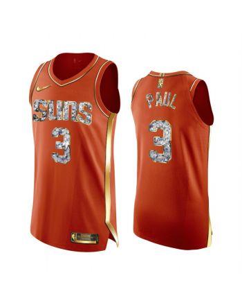 Chris Paul 3 Orange Phoenix Suns 2022 NBA Playoffs Jersey Diamond Edition