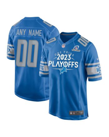 Detroit Lions One Pride 2023 Playoffs Game Men Custom Jersey - Blue