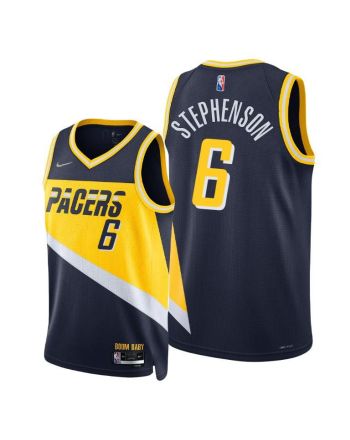 Lance Stephenson 6 Indiana Pacers 2022-23 City Edition Navy Jersey 75th Diamond - Men Jersey