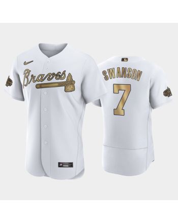 Atlanta Braves 7 Dansby Swanson 2022-23 All-Star Game White Jersey