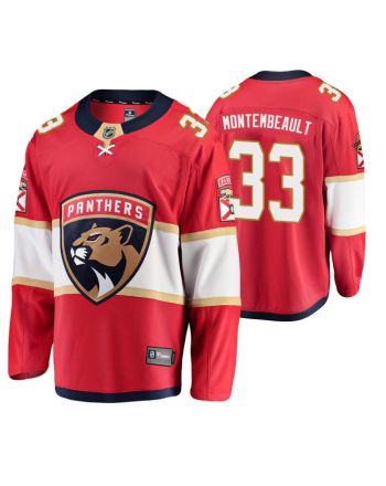 Florida Panthers Sam Montembeault 33 Player Home Red Jersey Jersey