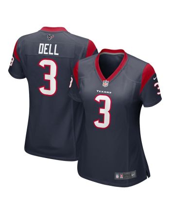 Tank Dell 3 Houston Texans Women Team Game Jersey - Navy