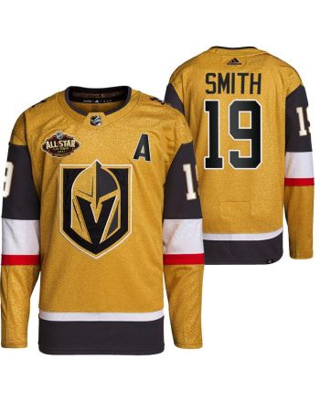 Men Vegas Golden Knights 19 Reilly Smith Primegreen Gold Jersey 2023 All-Star Jersey