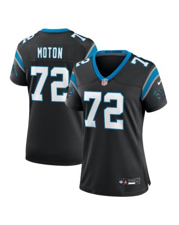 Taylor Moton 72 Carolina Panthers Women's Team Game Jersey - Black