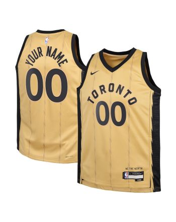 Toronto Raptors 2023/24 City Edition Swingman Custom YOUTH Jersey - Gold