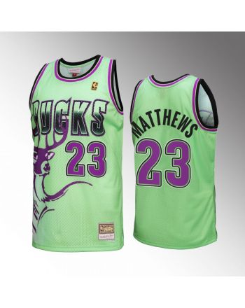 Milwaukee Bucks Wesley Matthews 23 Green Reload 3.0 Men Jersey Mitchell Ness