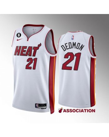 Dewayne Dedmon 21 Miami Heat White Association Edition 2022-23 Jersey NO.6 Patch