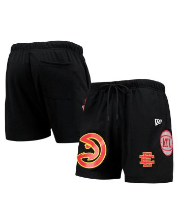 Atlanta Hawks Team Logo Black Mesh Capsule Shorts - Men