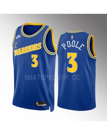 Golden State Warriors Jordan Poole 3 2022-23 Classic Edition Blue Men Jersey Swingman