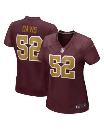 Jamin Davis 52 Washington Commanders Football Team Game Women Jersey - Burgundy