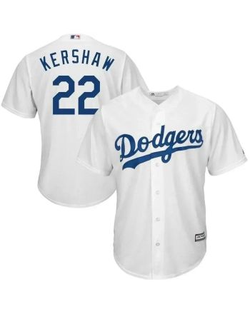 Clayton Kershaw 22 Los Angeles Dodgers Big And Tall Cool Base Player Jersey - White