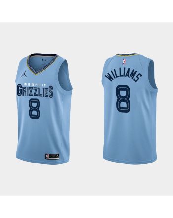 Memphis Grizzlies Ziaire Williams 8 2022-23 Statement Edition Blue Men Jersey