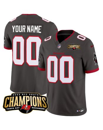 Tampa Bay Buccaneers 2023 NFC South Champions Patch Game Custom Men Jersey - Pewter