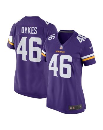 Aaron Dykes 46 Minnesota Vikings Women Team Game Jersey - Purple