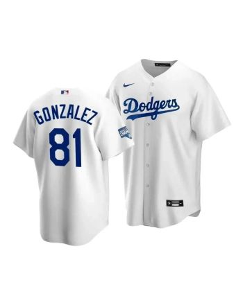 Youth Los Angeles Dodgers Victor Gonzalez 81 2020 World Series Champions Home Jersey White