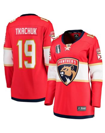 Matthew Tkachuk 19 Florida Panthers Women's 2023 Stanley Cup Final Home Breakaway Player Jersey - Red