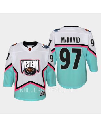 Connor McDavid 97 Edmonton Oilers2023 All-Star Western Conference Premier White