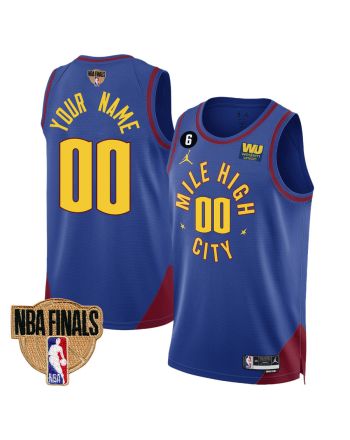 Custom 00 Denver Nuggets Final Champions 2023 Swingman Jersey - Blue