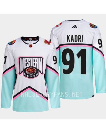 Nazem Kadri 91 Flames 2023 All-Star Western Conference White Jersey