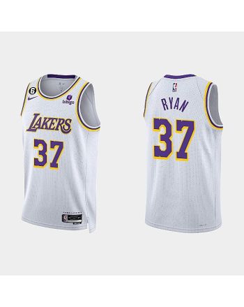 Los Angeles Lakers Matt Ryan 37 2022-23 Association Edition White Men Jersey Swingman