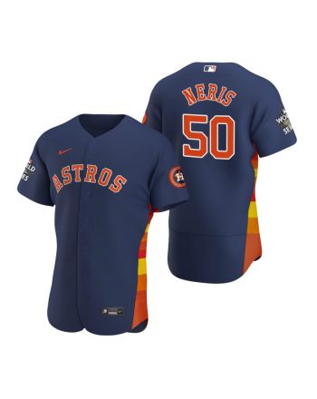 Houston Astros Hector Neris 50 Navy 2022-23 World Series Jersey