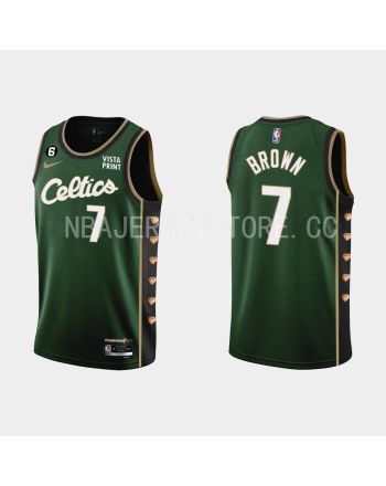 Boston Celtics 7 Jaylen Brown 2022-23 City Edition Green Men Jersey