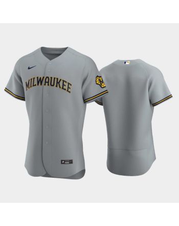 Milwaukee Brewers Road Team Gray Jersey Jersey