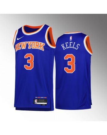 New York Knicks Trevor Keels 3 Blue Icon Edition Jersey 2022-23 Swingman