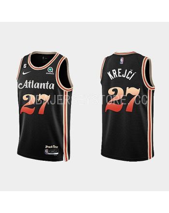 Atlanta Hawks 27 Vit Krejci 2022-23 City Edition Black Men Jersey