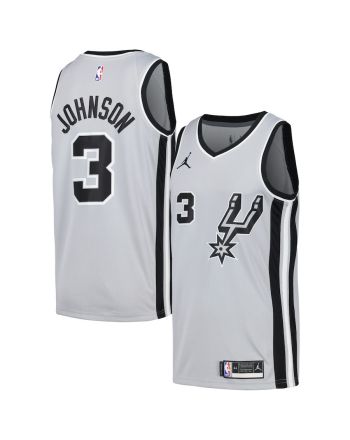 Keldon Johnson 3 San Antonio Spurs Swingman Men Jersey - Statement Edition - Silver