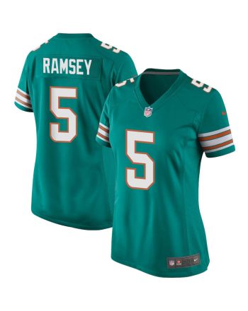 Jalen Ramsey 5 Miami Dolphins Alternate Game Women Jersey - Aqua