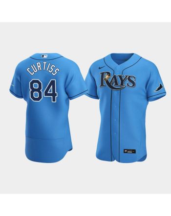 Men's Tampa Bay Rays 84 John Curtiss Light Blue Alternate Jersey Jersey